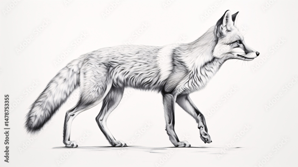 Obraz premium sketch of wolf