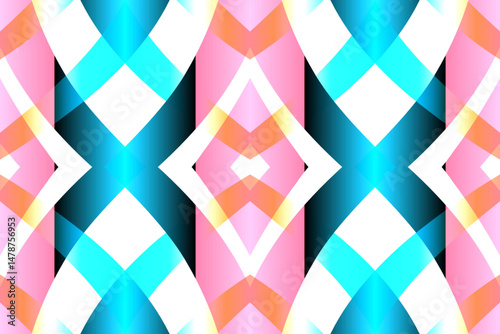 Beautiful glow colour caleidoscope gradient flower line art pattern wallpaper of indonesian traditional abstract batik ethnic dayak ornament for commercial ads	
