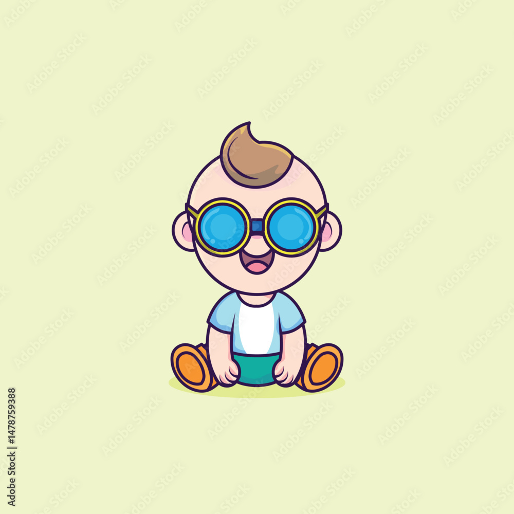 Cute baby with glasses Cute baby with glasses