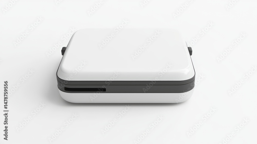 Minimalist Design of a Portable Media Player in White and Gray tones Minimalist Design of a Portable Media Player in White and Gray tones