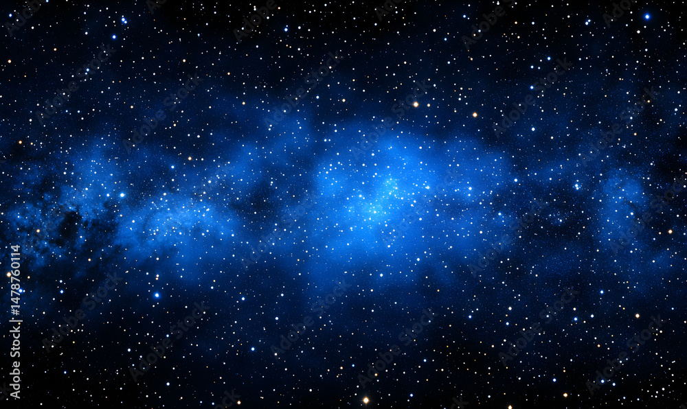 Naklejka premium Stunning cosmic background image featuring a vibrant nebula and countless stars, ideal for space-themed designs, websites, or presentations.