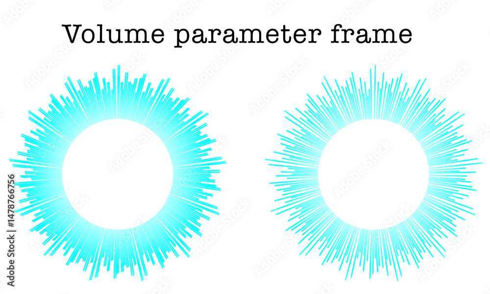 Fototapeta premium ネオンカラーで光る★ボリュームパラメーターのフレームセット