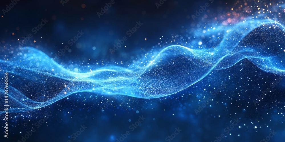 Fototapeta premium Glistening Water Flow Background, Generative AI