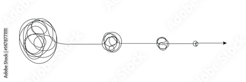 Hand drawn of tangle scrawl sketch. Abstract scribble, Vector illustration. EPS 10 .