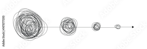 Hand drawn of tangle scrawl sketch. Abstract scribble, Vector illustration. EPS 10 .