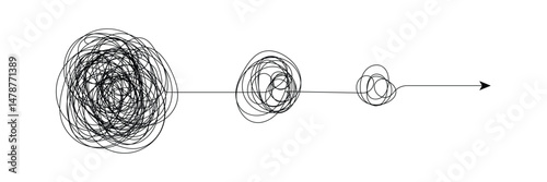 Hand drawn of tangle scrawl sketch. Abstract scribble, Vector illustration. EPS 10 .