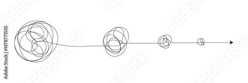 Hand drawn of tangle scrawl sketch. Abstract scribble, Vector illustration. EPS 10 .