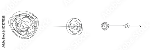 Hand drawn of tangle scrawl sketch. Abstract scribble, Vector illustration. EPS 10 .