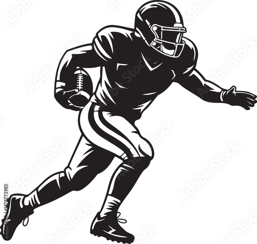 Quarterback Throwing Football Silhouette

Running Back with Ball Vector Design

Football Helmet and Ball Silhouette

Touchdown Celebration Silhouette Art

Football Player Tackling Scene Vector