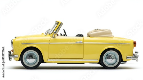 Classic yellow convertible model car