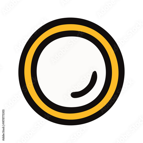 Filler Lens Vector Icon – Auxiliary Lens Attachment for Cameras & Studio Lighting