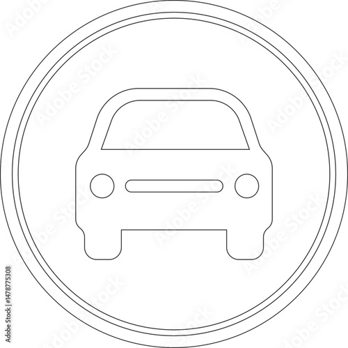 Highway sign line art icon .Road sections of different shapes.Different icon of highway sign.containing vehicle, car, road, highway, arrow, side and more vector design.Solid icons vector collection.