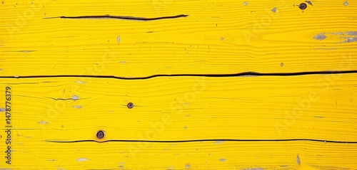 Wallpaper Mural Weathered yellow wood, rich grain, aged texture, background texture, retro Torontodigital.ca