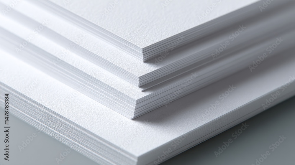 Fototapeta premium Stacks of white paper