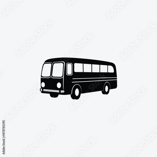 Bus Public Transport Icon Illustration