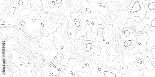 Modern design with White background with topographic wavy pattern design.paper texture Imitation of a geographical map shades.Topographic map background geographic line map with elevation assignments
