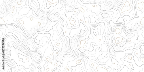 Modern design with White background with topographic wavy pattern design.paper texture Imitation of a geographical map shades.Topographic map background geographic line map with elevation assignments
