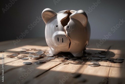 Symbol of Economic Crisis and Financial Instability