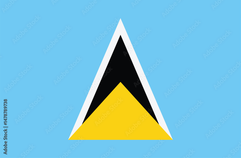 Saint Lucia Flag Vector Icon Design Saint Lucia Flag Vector Icon Design