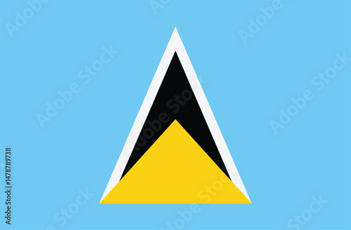 Saint Lucia Flag Vector Icon Design