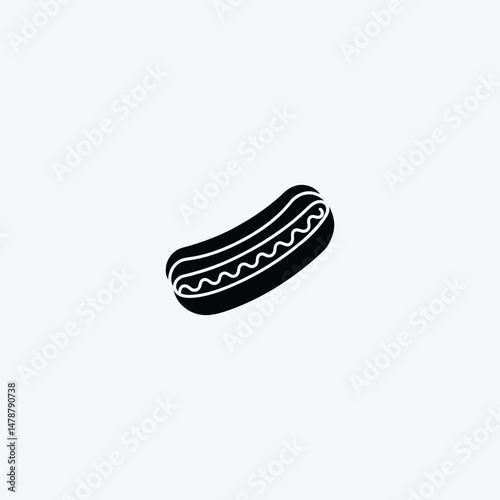 Hot Dog Food Icon Vector Illustration