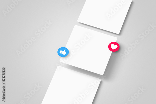 Social Media Square Post Screen Mockup