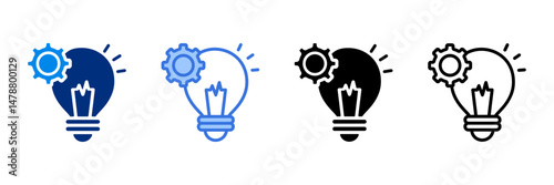 Innovation  Icon Set Multiple Style Vector Illustration 