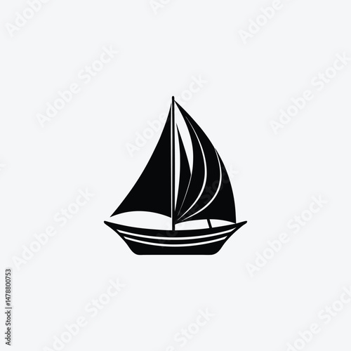 Sailboat Nautical Transport Vector Art