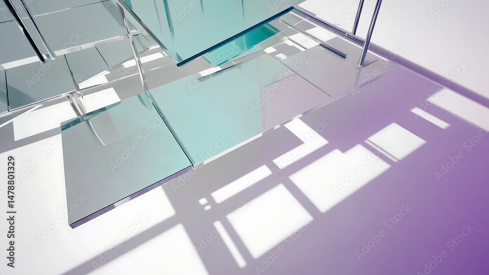 custom made wallpaper toronto digitalAbstract glass installation with light and shadow play