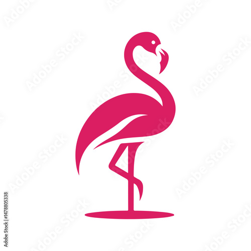 flamingo vector silhouette clip art logo design illustration