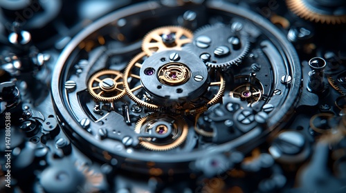 Wallpaper Mural Intricate clockwork mechanism detail. Torontodigital.ca