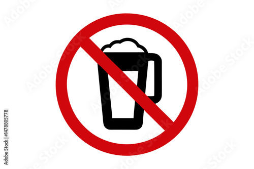 no alcohol sign vector illustration 