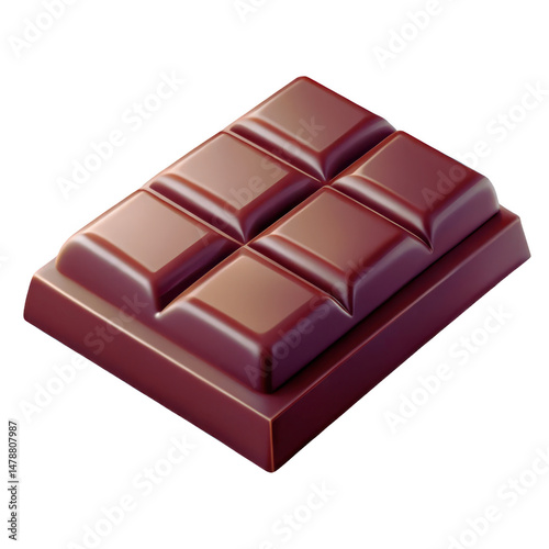 Delicious dark chocolate bar, perfect PNG