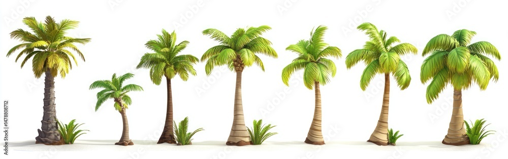 Obraz premium Tropical Palm Trees Collection
