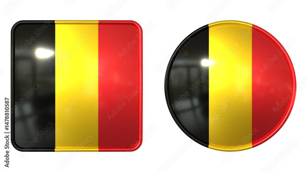 Fototapeta premium Belgium Flag Icon
