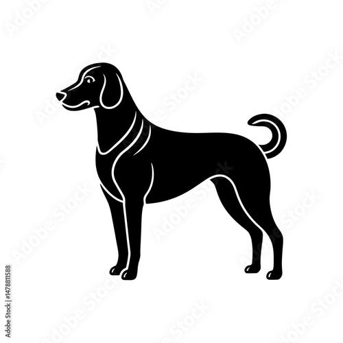 anatolian dog contour illustration  .svg