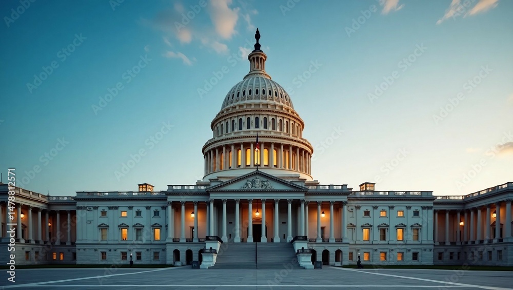 Obraz premium capitol building at night