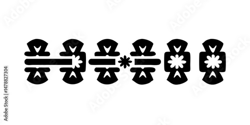 Military badge icons with stars and vertical spacing