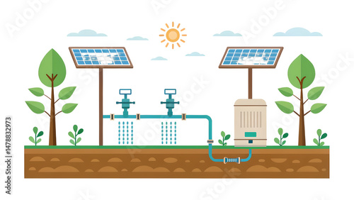 Sustainable agriculture thrives with solar energy, enhancing climate resilience and ensuring food security for future generations