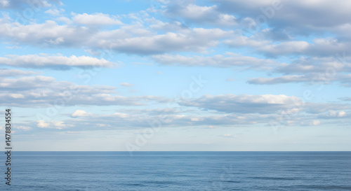 Wallpaper Mural Ocean View with Blue Sky and Clouds Torontodigital.ca