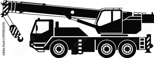 Elegant Crane Silhouette Vector Illustration for Design Projects