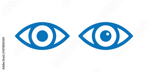 eye icon on blue
