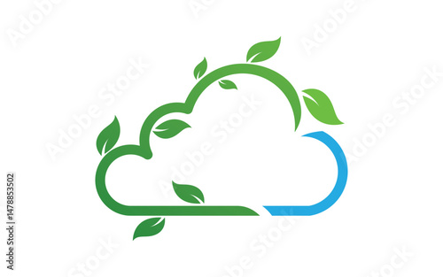 Nature leaf ecology vegan concept Logo illustration v.1