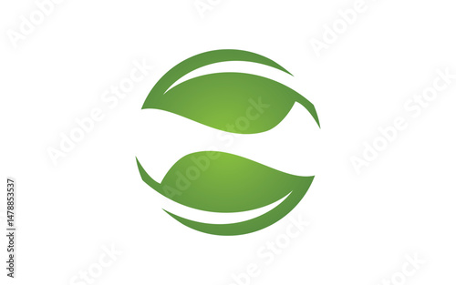 Nature leaf ecology vegan concept Logo illustration v.4