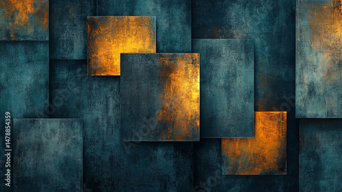 Midjourney Layered Design With Abstract High-Resolution Rectangles