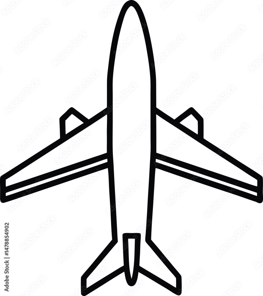 Naklejka premium airplane isolated on white background