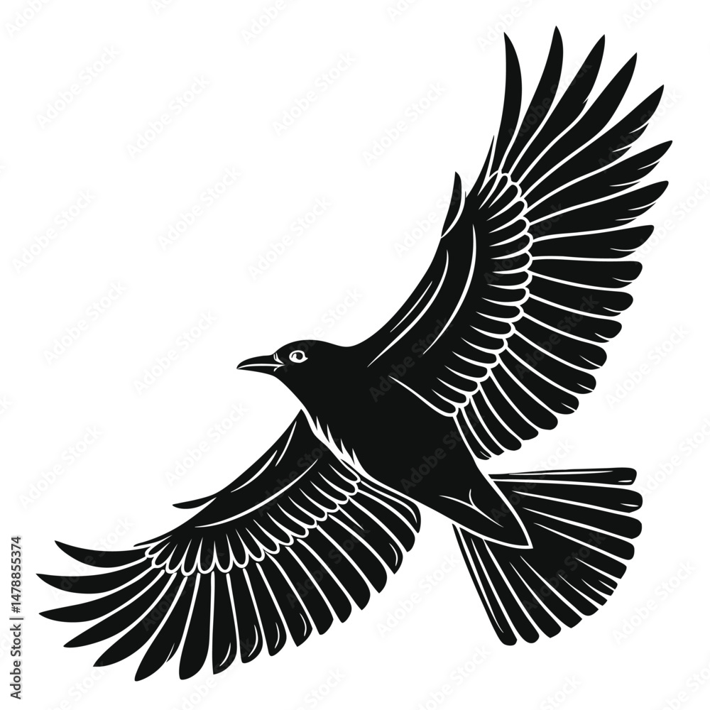 Obraz premium eagle silhouette vector