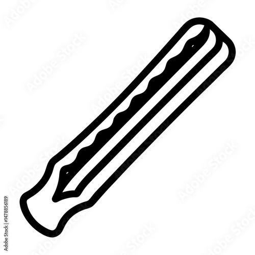Hair clip accessory outline silhouette vector illustration