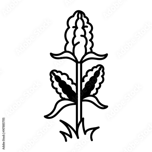 Drawing style icon depicting corn plant