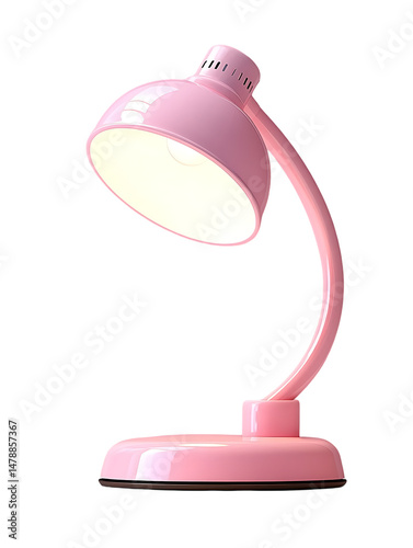 Isolated on white, brass desk lamp with dome shade and rotary switch Minimalist LED desk lamp Adjustable architect desk lamp Cute kids desk lamp